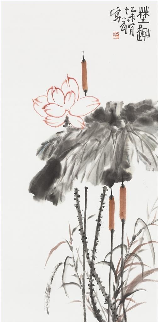 Hu Xiaogang Chinesische Kunst - Gemälde von Blumen und Vögeln im traditionellen chinesischen Stil 7