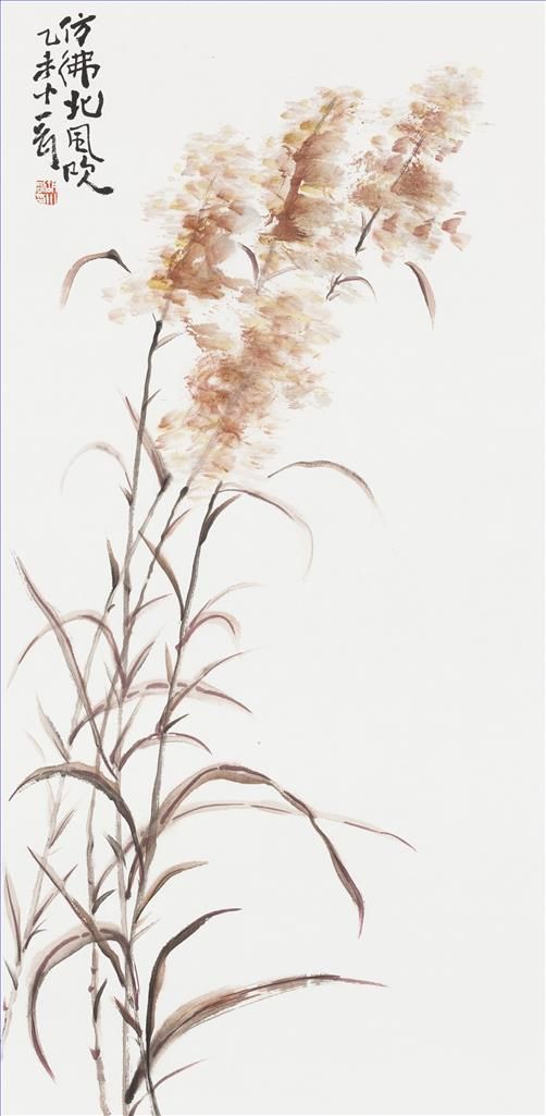 Hu Xiaogang Chinesische Kunst - Gemälde von Blumen und Vögeln im traditionellen chinesischen Stil 8