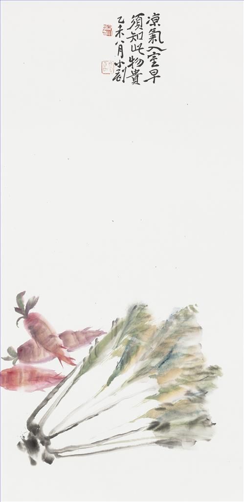 Hu Xiaogang Chinesische Kunst - Gemälde von Blumen und Vögeln im traditionellen chinesischen Stil