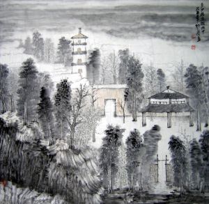 zeitgenössische kunst von Hu Yilong - Antike Gebäude in der Geschichte