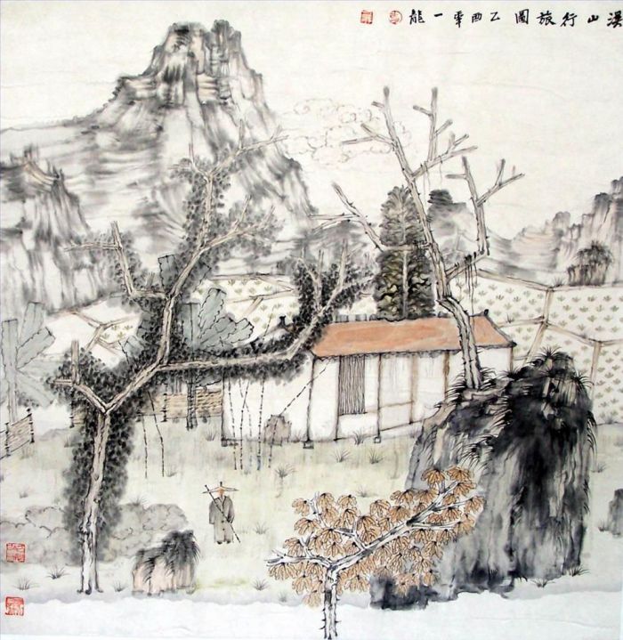 Hu Yilong Chinesische Kunst - Reise zum Berg