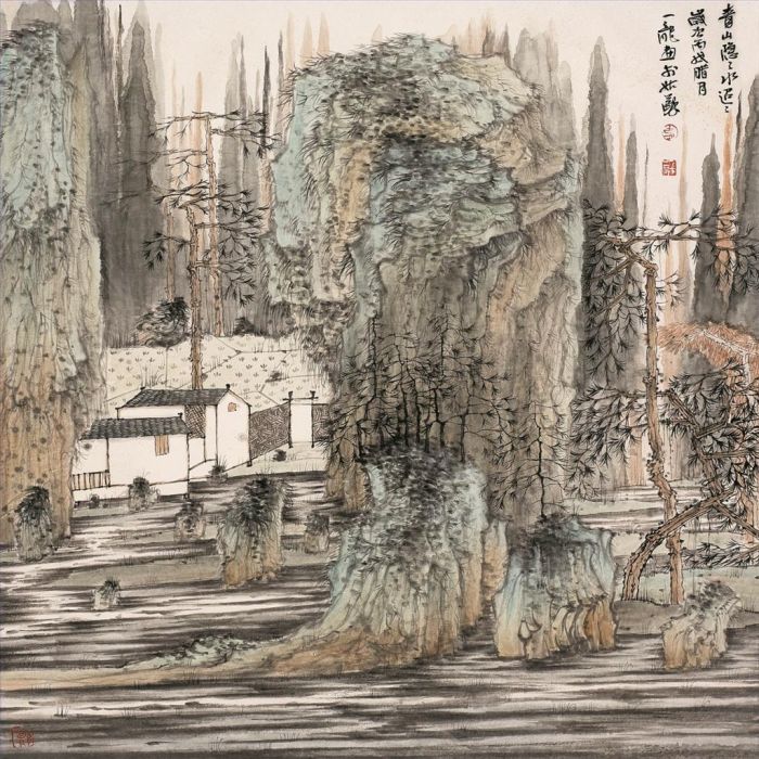 Hu Yilong Chinesische Kunst - Landschaft 2