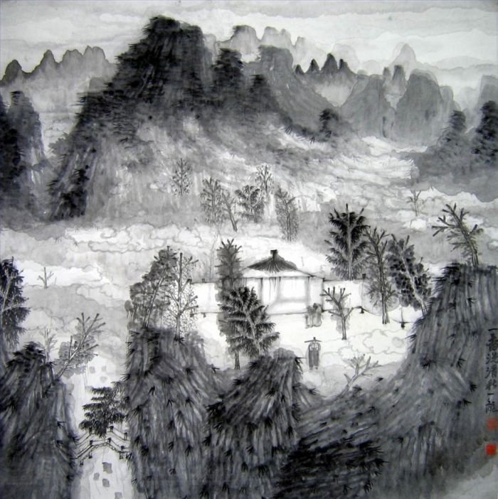 Hu Yilong Chinesische Kunst - Ruhe im Herbst