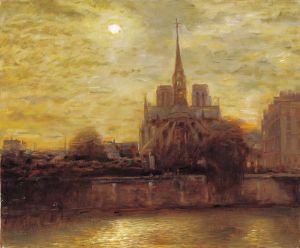Zeitgenössische Ölmalerei - Notre Dame De Paris