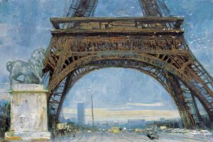 Zeitgenössische Ölmalerei - Morgen in Paris