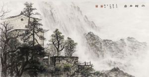 zeitgenössische kunst von Huang Deyou - Nach dem Regen im Bergdorf
