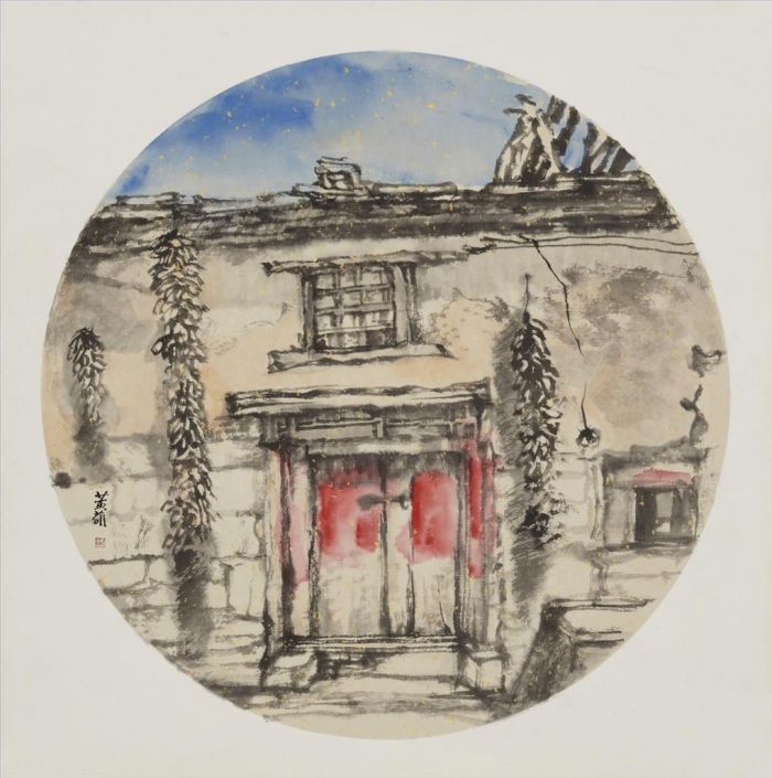 Huang Fei Chinesische Kunst - Kreisförmiger Ventilator