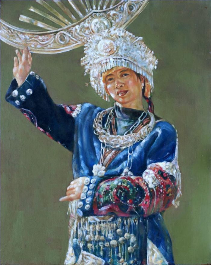 Huang Guanghui Ölgemälde - Ein Mädchen der Miao-Nationalität