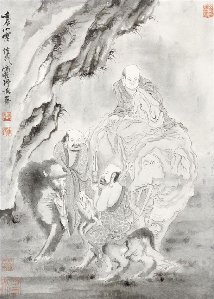 Huang Jiamao Chinesische Kunst - Arhats
