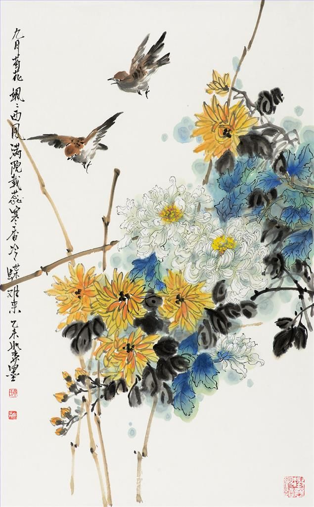Huang Rusen Andere Malerei - September-Chrysantheme