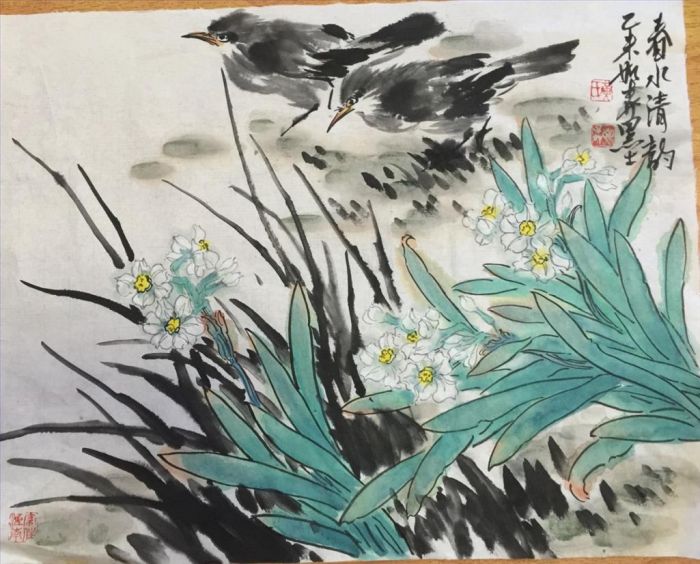 Huang Rusen Andere Malerei - Frühlingsflussufer