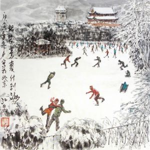 zeitgenössische kunst von Jiang Ping - Schnee in Shishahai
