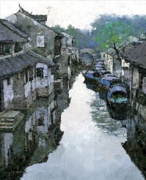 zeitgenössische kunst von Jiang Xiaosong - Vorfrühling im Dorf Zhouzhuang