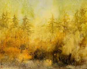 zeitgenössische kunst von Jiang Xiaosong - Goldener Herbst