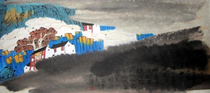 Jin Zhiqiang Chinesische Kunst - Landschaft 3