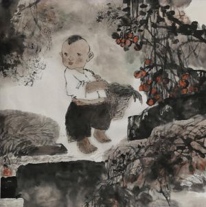 zeitgenössische kunst von Kang Yifeng - Ein Kind aus der Bergregion
