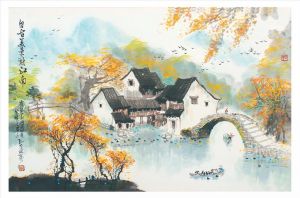 zeitgenössische kunst von Kong Qingchi - Landschaft in Jiangnan