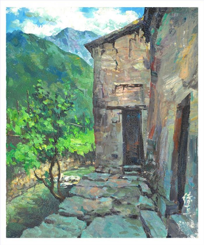 Li Dezhen Andere Malerei - Ein altes Haus