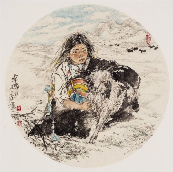 Li Jiang Chinesische Kunst - Tibetische Figur Droma