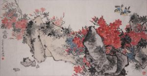 zeitgenössische kunst von Li Jingshi - Platzende Blüte im Frühling