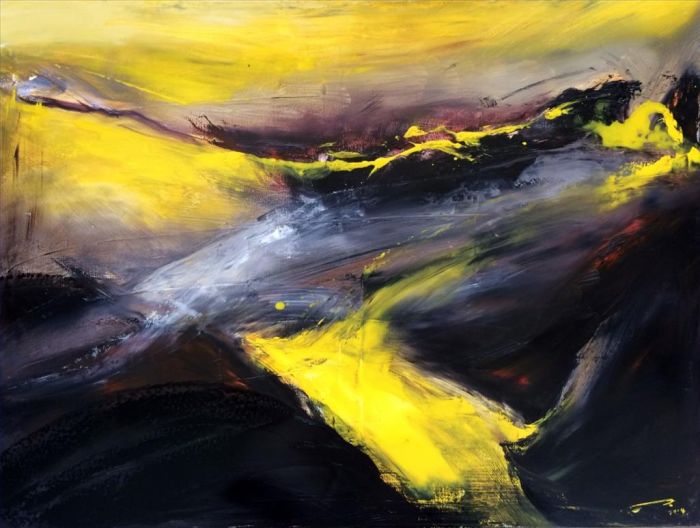 Li Muzi Ölgemälde - Abstrakte Landschaft