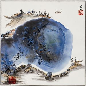 Zeitgenössische chinesische Kunst - Morgen im Taihu-See