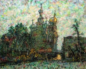 Zeitgenössische Ölmalerei - Erinnerung an Sankt Petersburg