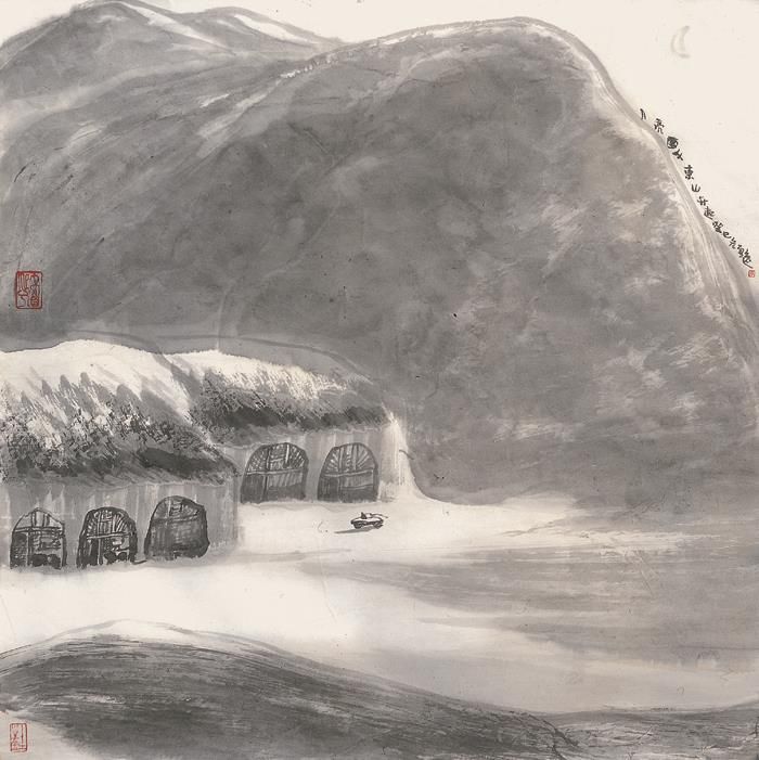 Li Yongyi Chinesische Kunst - Der Mond geht in Dongshan auf