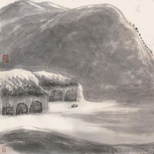 zeitgenössische kunst von Li Yongyi - Der Mond geht in Dongshan auf
