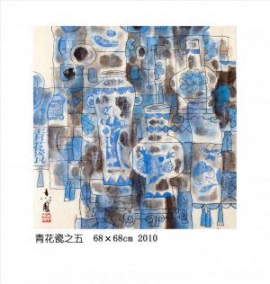 zeitgenössische kunst von Li Zhiguo - Blaues und weißes Porzellan 5