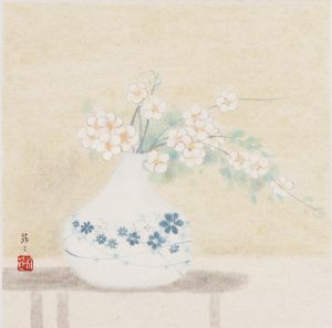 zeitgenössische kunst von Liu Feifei - Blume und Porzellan