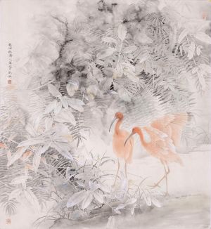 zeitgenössische kunst von Liu Gang - Gemälde von Blumen und Vögeln im traditionellen chinesischen Stil 3