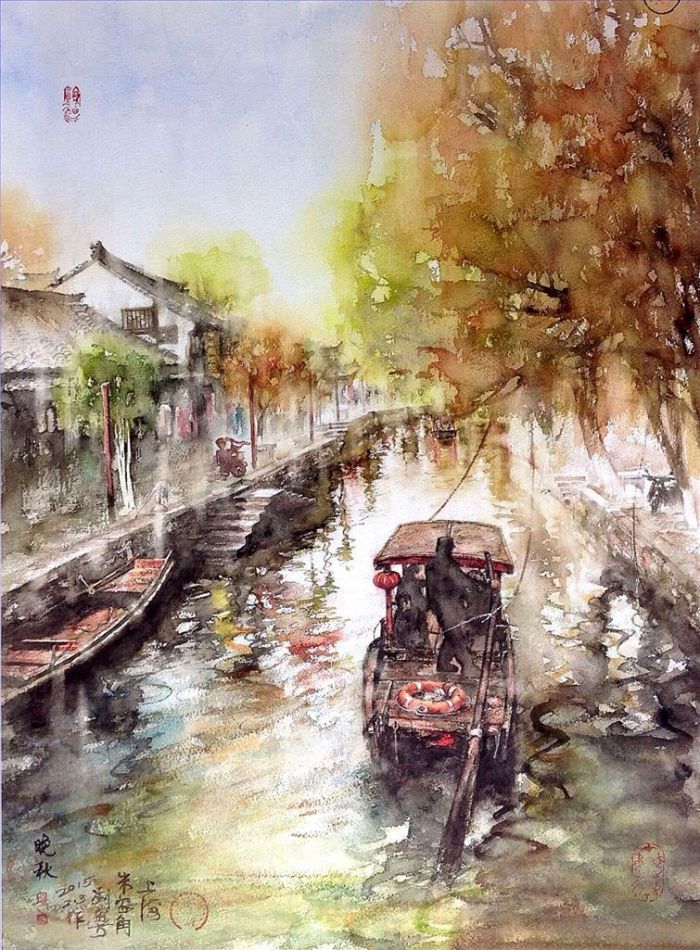 Liu Jiafang Andere Malerei - Spätherbst Zhujiajiao Shanghai