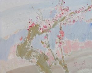 Zeitgenössische Ölmalerei - Blumen 2