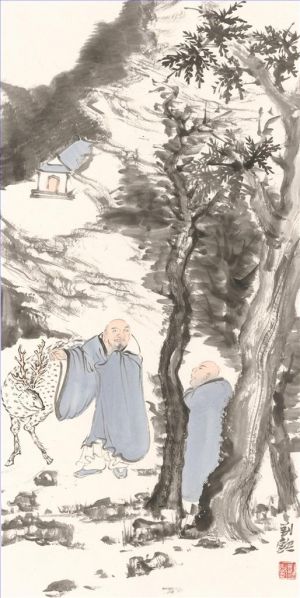 zeitgenössische kunst von Liu Yi - Einsiedler im Wald