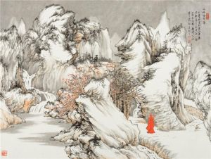 Zeitgenössische chinesische Kunst - Schnee über Bergen