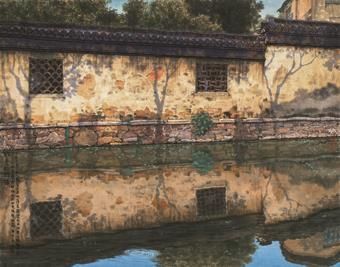 Lv Jiren Chinesische Kunst - Scharlachrote Wand