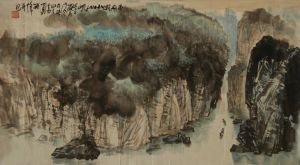 zeitgenössische kunst von Meng Yingsheng - Fischerboot