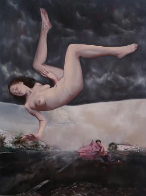 Zeitgenössische Ölmalerei - Der Wind bläst