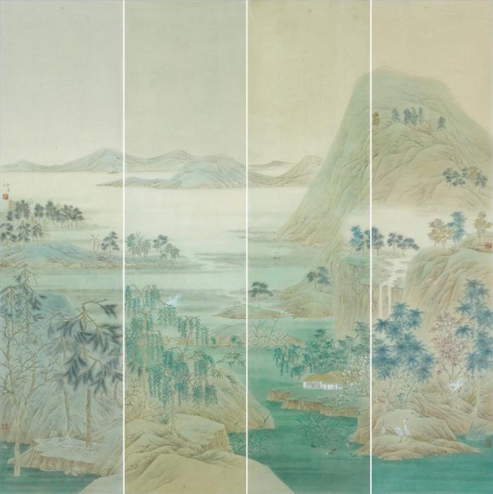 Pu Jun Chinesische Kunst - Grünes Bachwasser