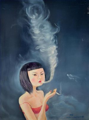 Zeitgenössische Ölmalerei - Rauch