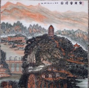 zeitgenössische kunst von Shen Xiongxiang - Heiliger Ort Baota-Berg