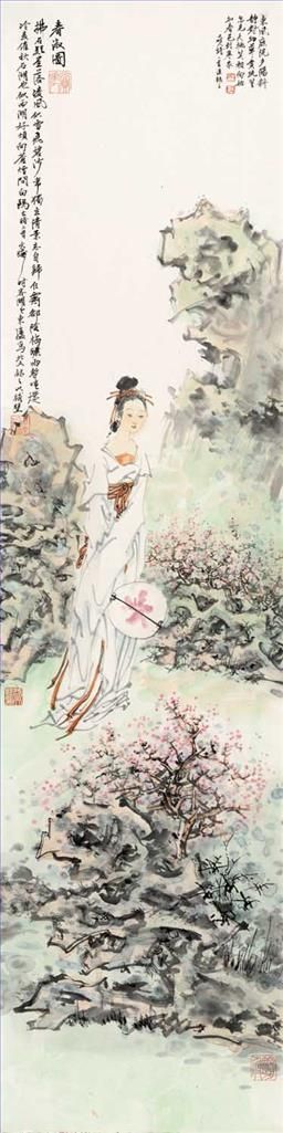 zeitgenössische kunst von Sheng Tianye - Eine schöne Dame im Frühling