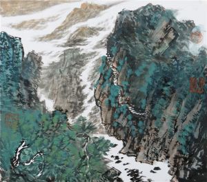 zeitgenössische kunst von Shi Dafa - Ein grünes Tal in Zhushachong