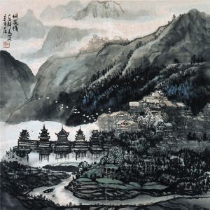 zeitgenössische kunst von Shi Dafa - Landschaft der Dong-Nationalität
