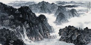 zeitgenössische kunst von Shi Dafa - Landschaft des Jinggang-Sees