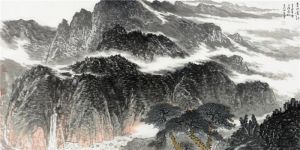 zeitgenössische kunst von Shi Dafa - Schnee im Berggebiet 2