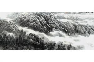 zeitgenössische kunst von Shi Dafa - Schnee im Berggebiet