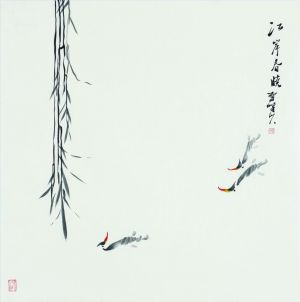 zeitgenössische kunst von Shi Zhuguang - Frühlingsdämmerung am Fluss