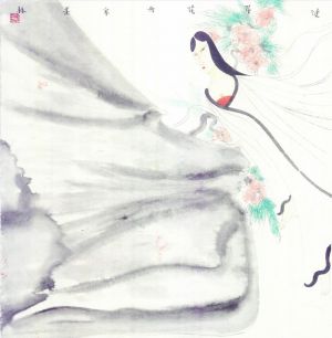 zeitgenössische kunst von Song Shulin - Blumen blühen am anderen Ufer